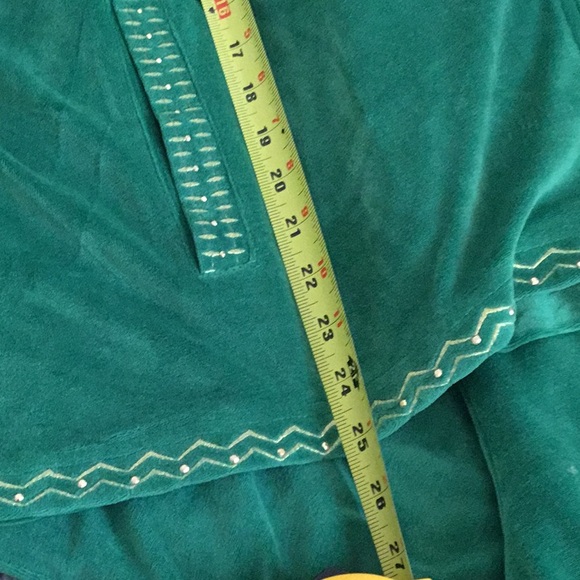 NWOT 2 Piece Set Glitter-scope Green & Gold Metallic Long Sleeve Jogger Set - Picture 13 of 16